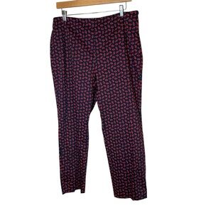 Talbots Ladybug Heritage Ankle Pants Womens Size 14 Stretch Novelty Preppy